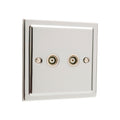 Regency Polished Chrome 2 Gang TV Coaxial Outlet R43PCW