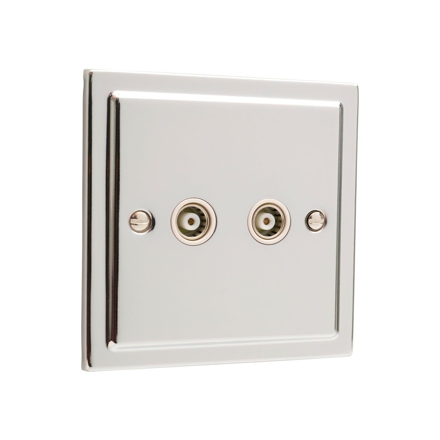 Regency Polished Chrome 2 Gang TV Coaxial Outlet R43PCW