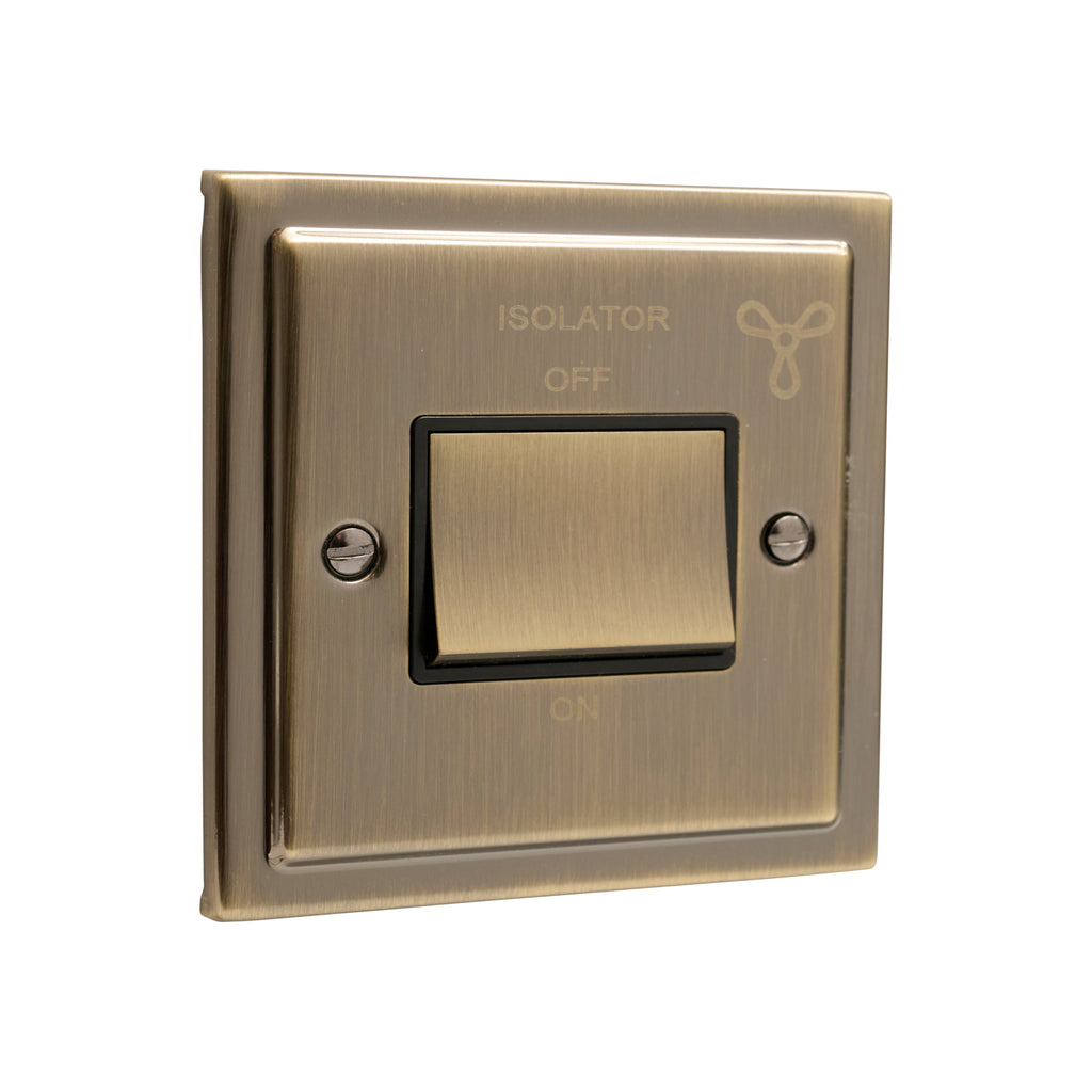 Regency Antique Brass Fan Isolator Switch R53AB