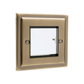 Regency Antique Brass 1 Gang 2 Data Modules Plate - R63AB