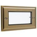 Regency Antique Brass 2 Gang 4 Data Modules Plate - R64AB