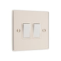 Urban Edge 2 Gang Double 10a Light Switch - UE02PCW