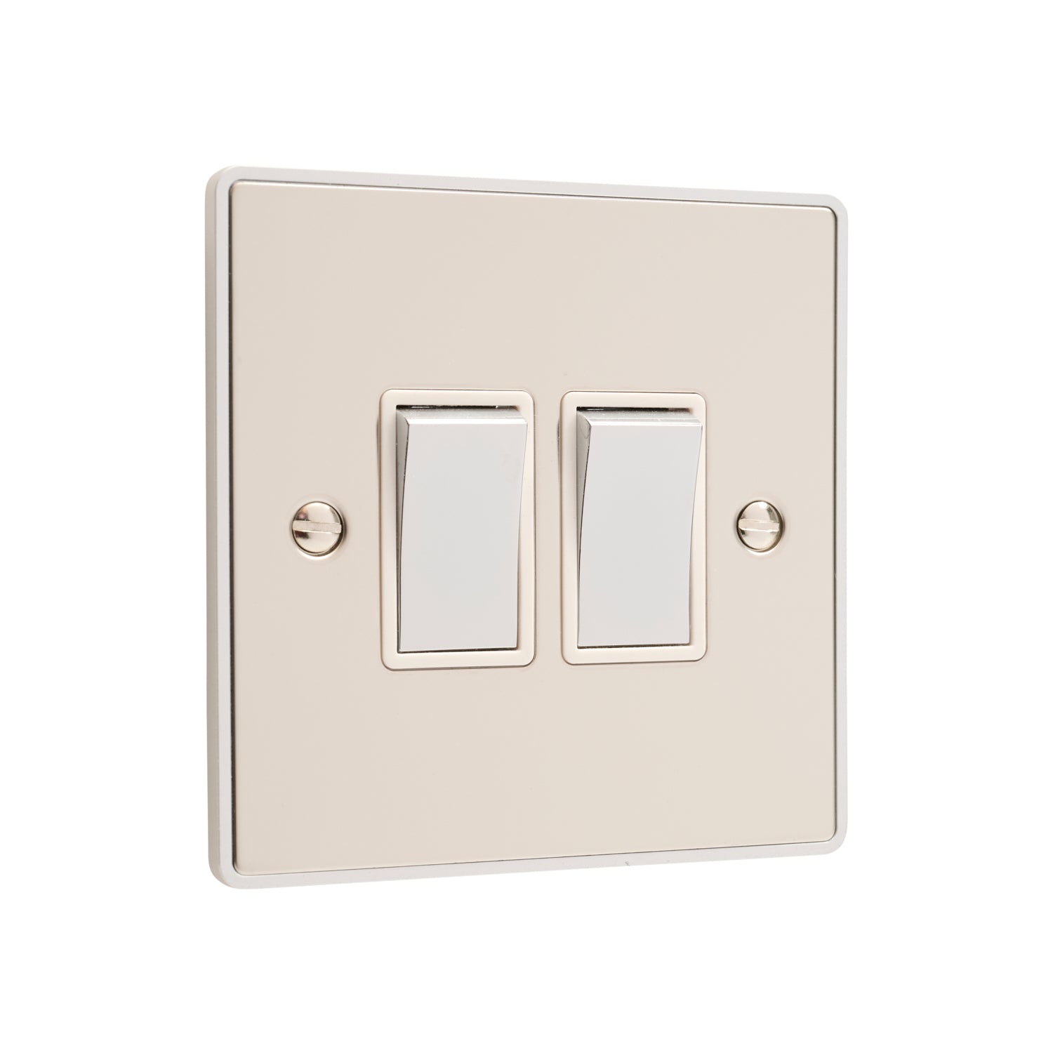 Urban Edge 2 Gang Double 10a Light Switch - UE02PCW