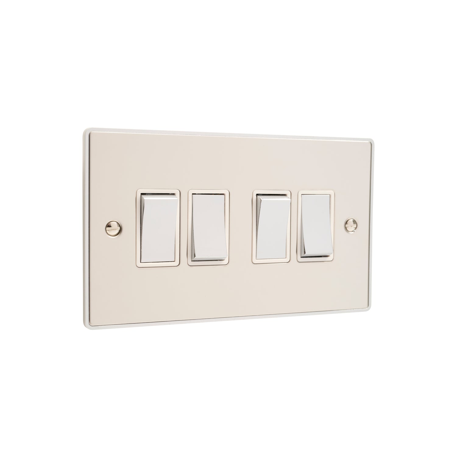 Urban Edge 4 Gang Quad 10a Light Switch - UE04PCW