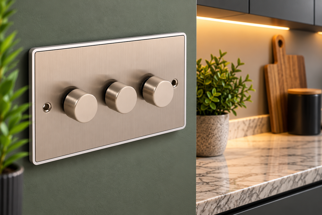 Urban Edge 3 Gang 250W Dimmer Switch - UE12BC