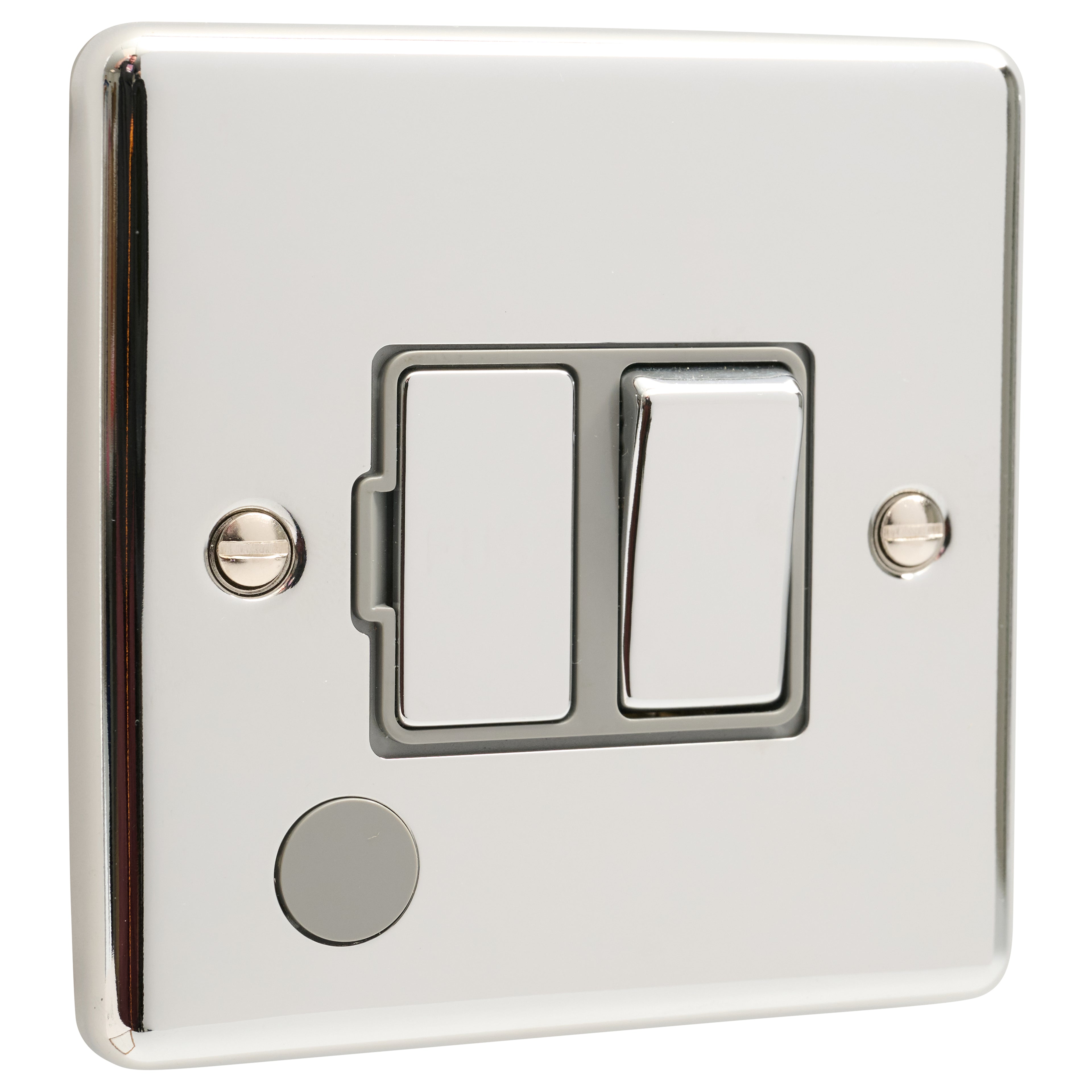Windsor Polished Chrome 13A Switched Fuse Spur – W38PCG