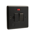 Matt Black 13a Switched Fuse Spur with Neon - W39MBB