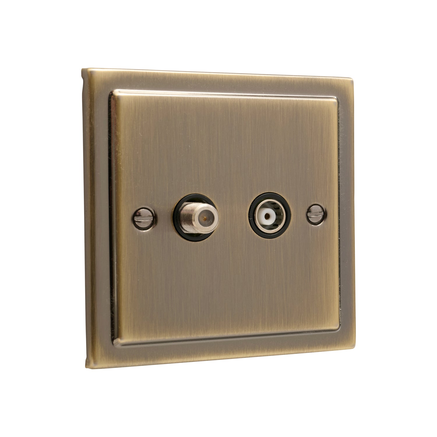 Regency Antique Brass Satellite & TV Outlet -  R54AB