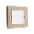 Windsor Brushed Steel Data Plate 2 Modules White Insert – W63BSW