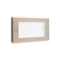 Windsor Brushed Steel Data Plate 4 Modules White Insert – W64BSW