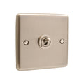 Windsor Brushed Steel 1 Gang 20AX Toggle Switch - W34BS