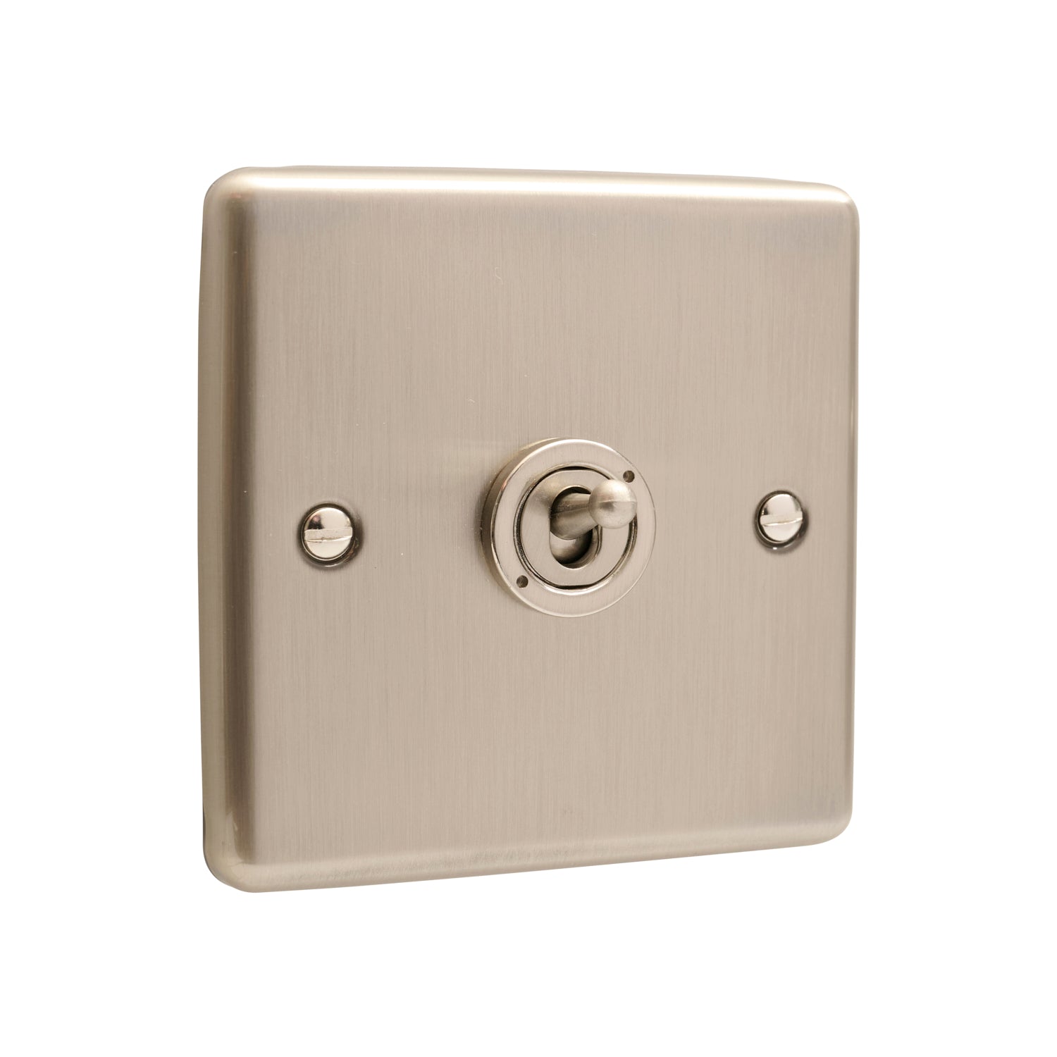 Windsor Brushed Steel 1 Gang 20AX Toggle Switch - W34BS