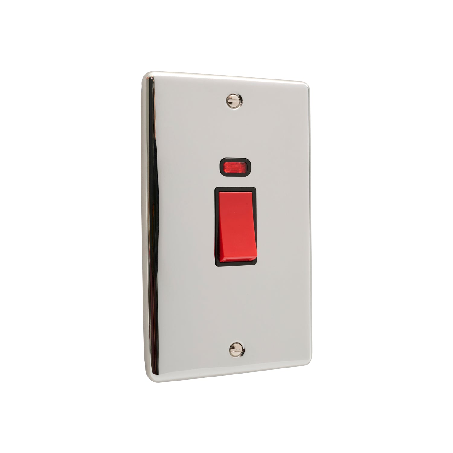 Polished Chrome 45A Double Vertical Cooker Switch - W40PCB