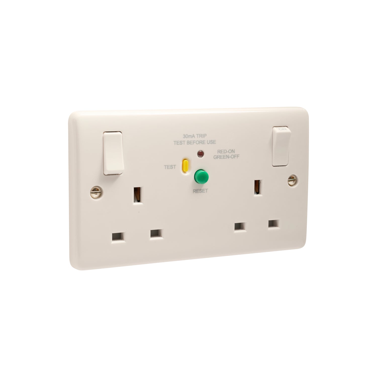 13A 2G DP RCD Switched Socket - 30mA (Type A) ST07RCD