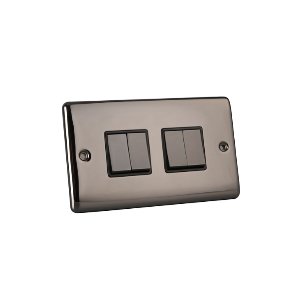 Definition 4 Gang Quad 10a Light Switch D04BN