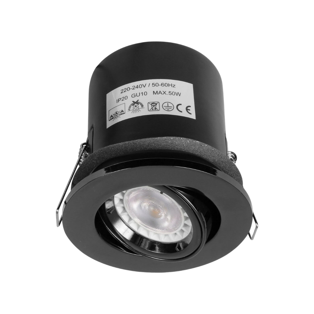 Black Nickel Tilt/Adjustable Fire Rated Downlight - VUEP546