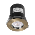 Antique Brass Fixed Fire Rated Downlights with Push Connection - VUEP540