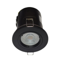 Matt Black Fixed Fire Rated Downlights with Push Connection - VUEP565