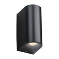 ALANA - 230V IP65 GU10 Polycarbonate Up/Down Wall light - Black - ALC2BK