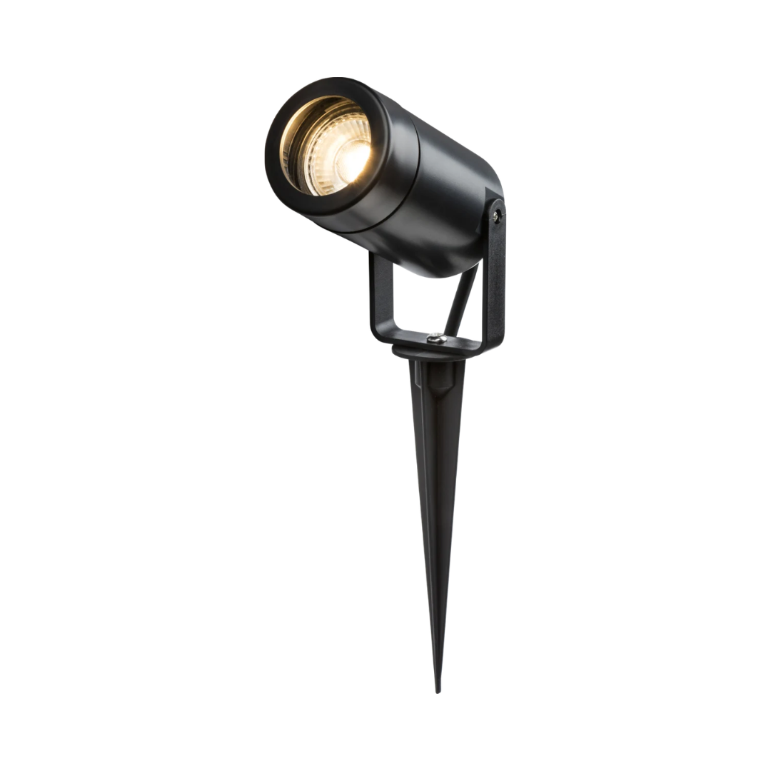Black EAMON - 230V IP65 GU10 Polycarbonate Spike light - EASPK1BK