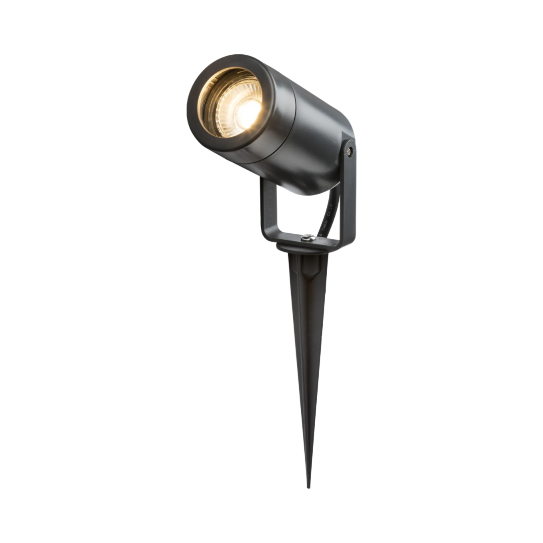Anthracite EAMON - 230V IP65 GU10 Polycarbonate Spike light - EASPK1A