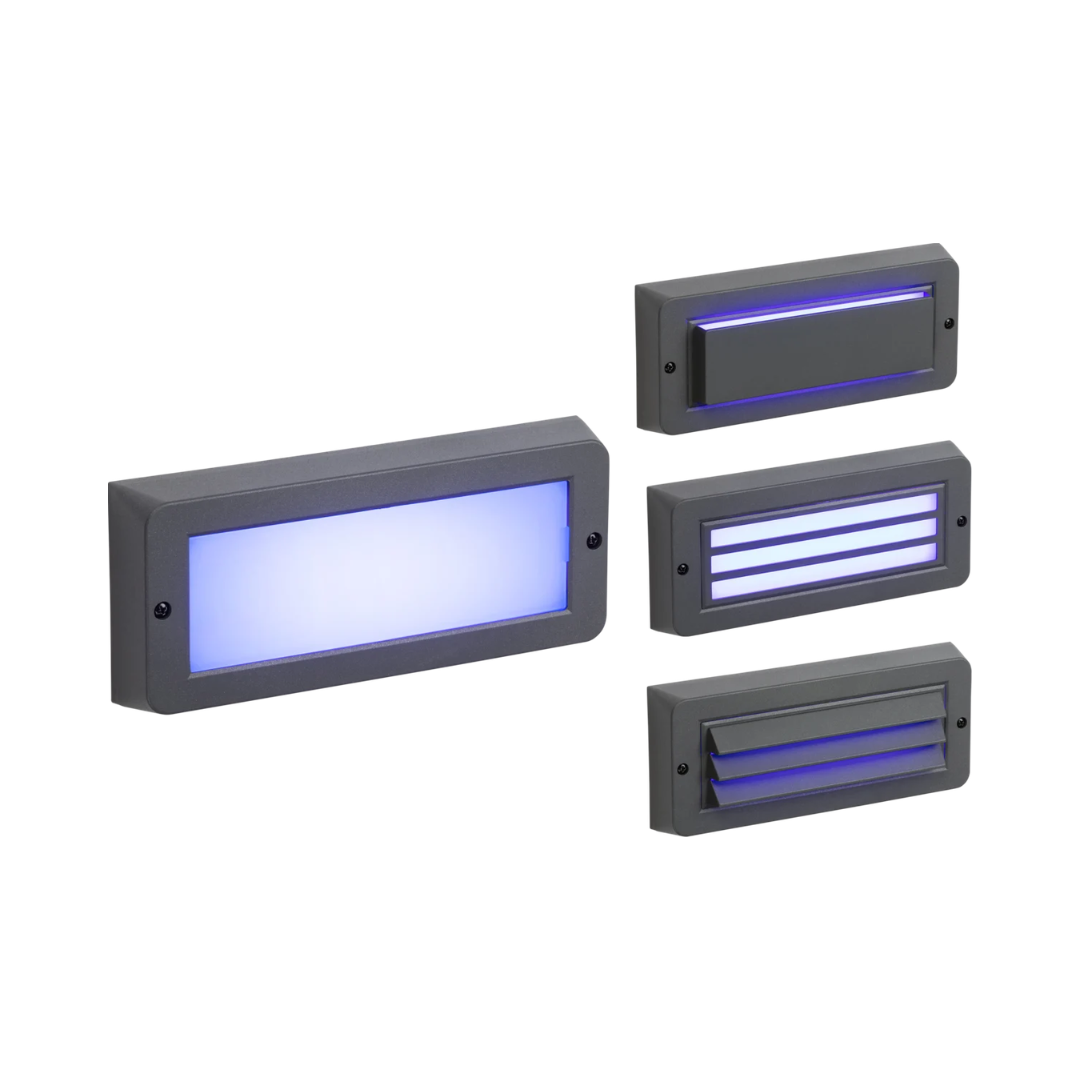 230V IP65 5W Blue LED Surface Mount Brick light - Grey - BL5BLG