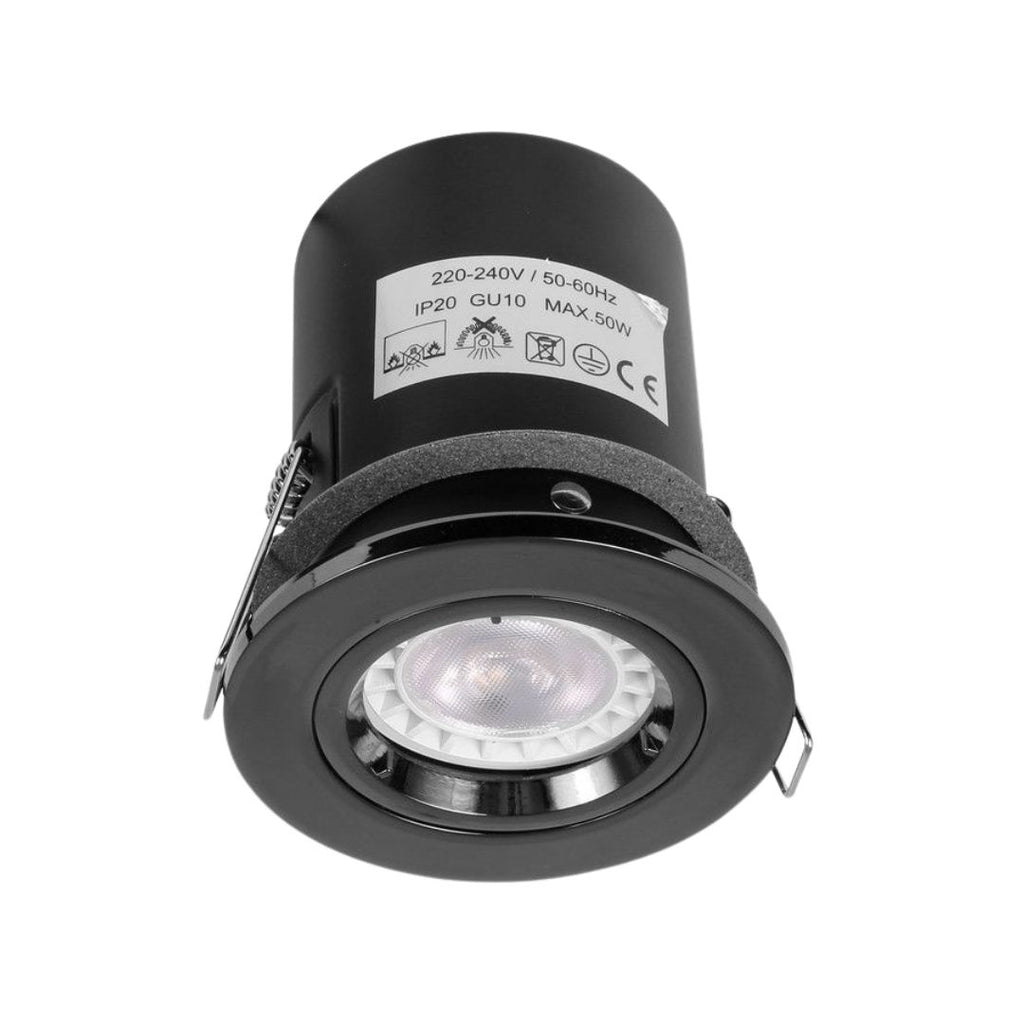 Black Nickel Fixed Fire Rated Downlights with Push Connection - VUEP541