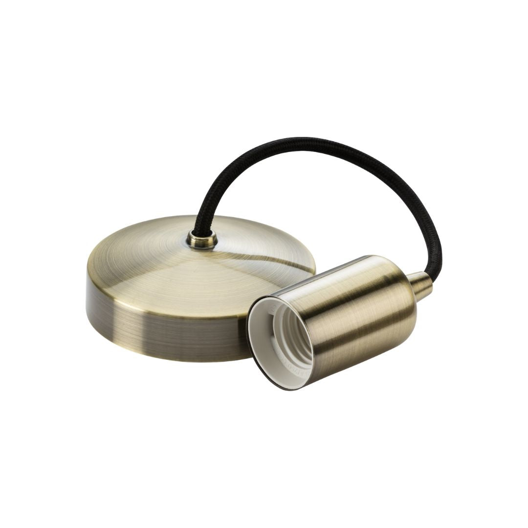 6" E27 Contemporary Pendant Set - Antique Brass - 8270AB