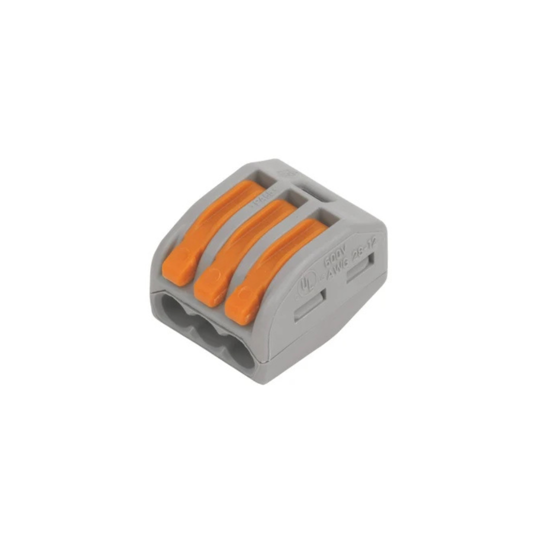 3 Pole Spring Lever Connector - Pack of 10 - VUEP136-10