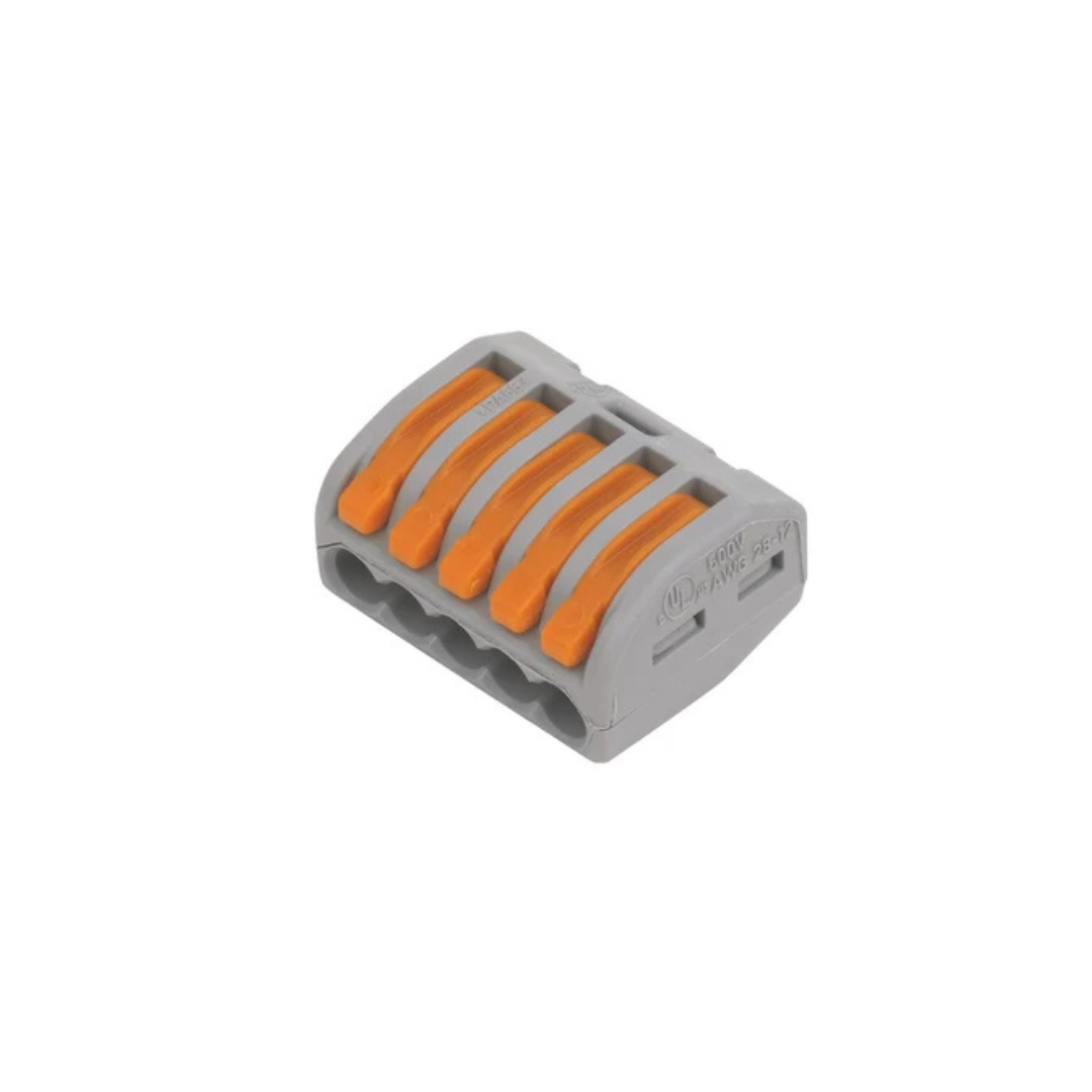 5 Pole Spring Lever Connector - Pack of 10 - VUEP137-10