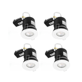 PACK OF 4 - White Fixed Fire Rated Downlight GU10 IP20 with Quick Connectors VUEP542-4