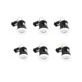 PACK OF 6 - White Fixed Fire Rated Downlight GU10 IP20 with Quick Connectors VUEP542-6