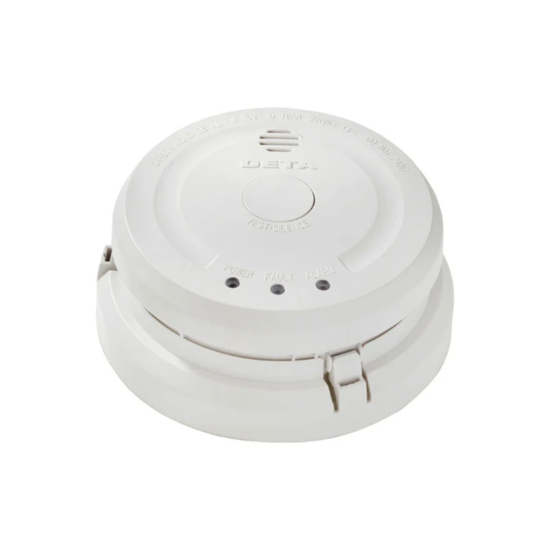 Deta 1169 - Carbon Monoxide Alarm 240V with 9V Replaceable Battery Back Up