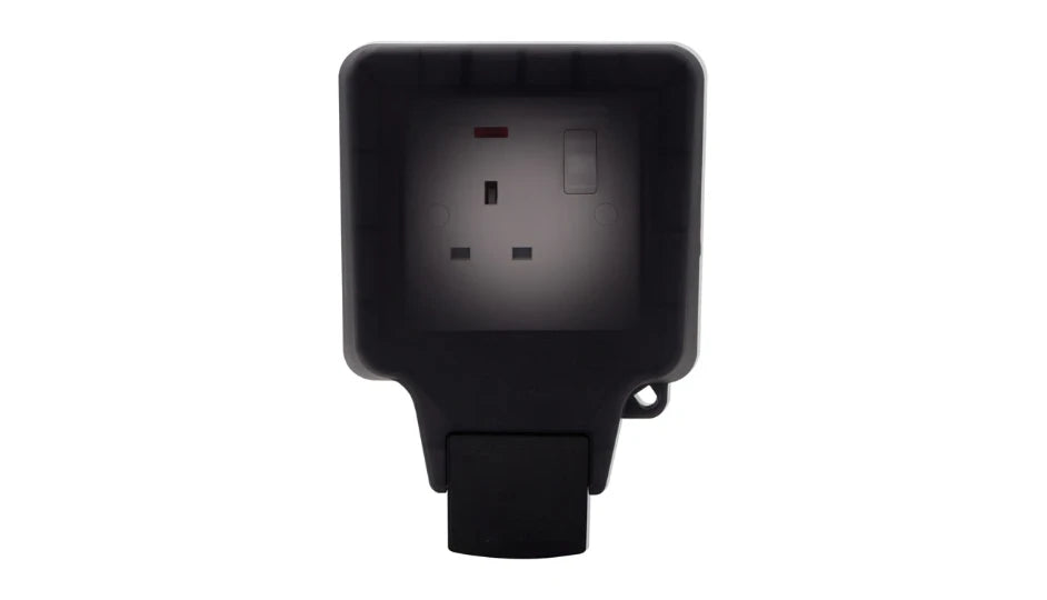 Deta Vimark WeatherPro IP66 1 Gang 13A Switched Socket DP with Neon