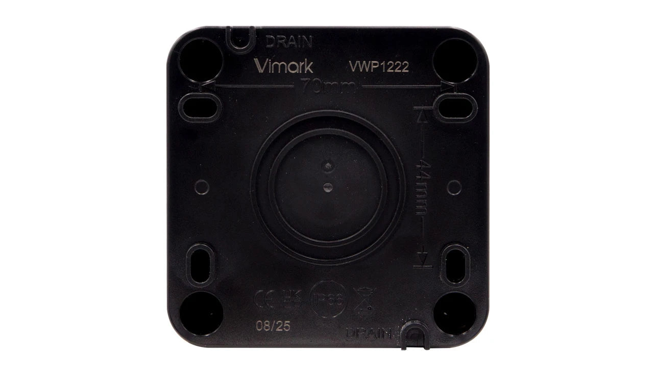 Deta Vimark WeatherPro IP66 2 Gang 2 Way 20AX Switch with Neon