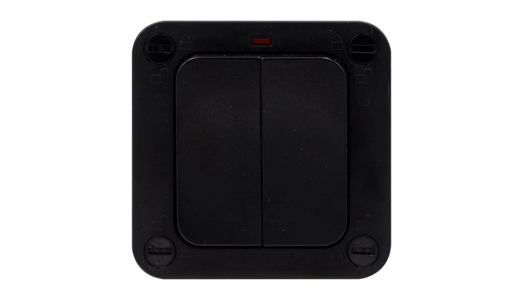 Deta Vimark WeatherPro IP66 2 Gang 2 Way 20AX Switch with Neon