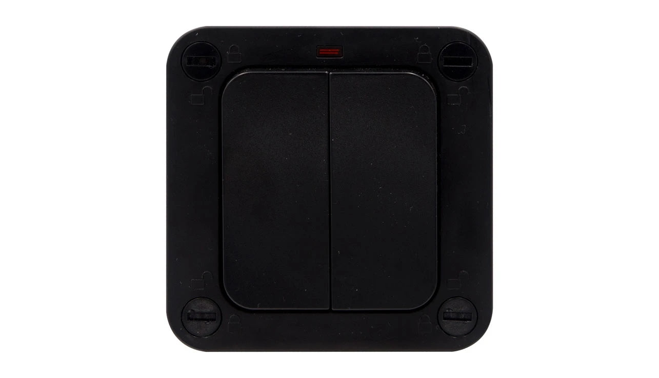 Deta Vimark WeatherPro IP66 2 Gang 2 Way 20AX Switch with Neon