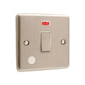 Windsor Brushed Steel 20A Double Pole Switch W37BSW