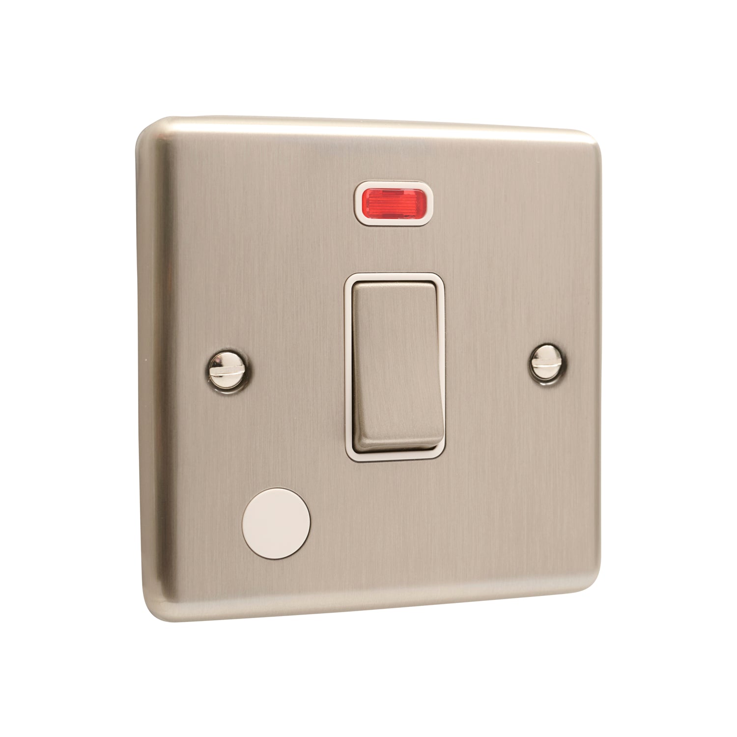 Windsor Brushed Steel 20A Double Pole Switch W37BSW