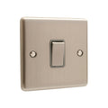 Windsor Brushed Steel1 Gang Single 10A Light Switch – W01BSG