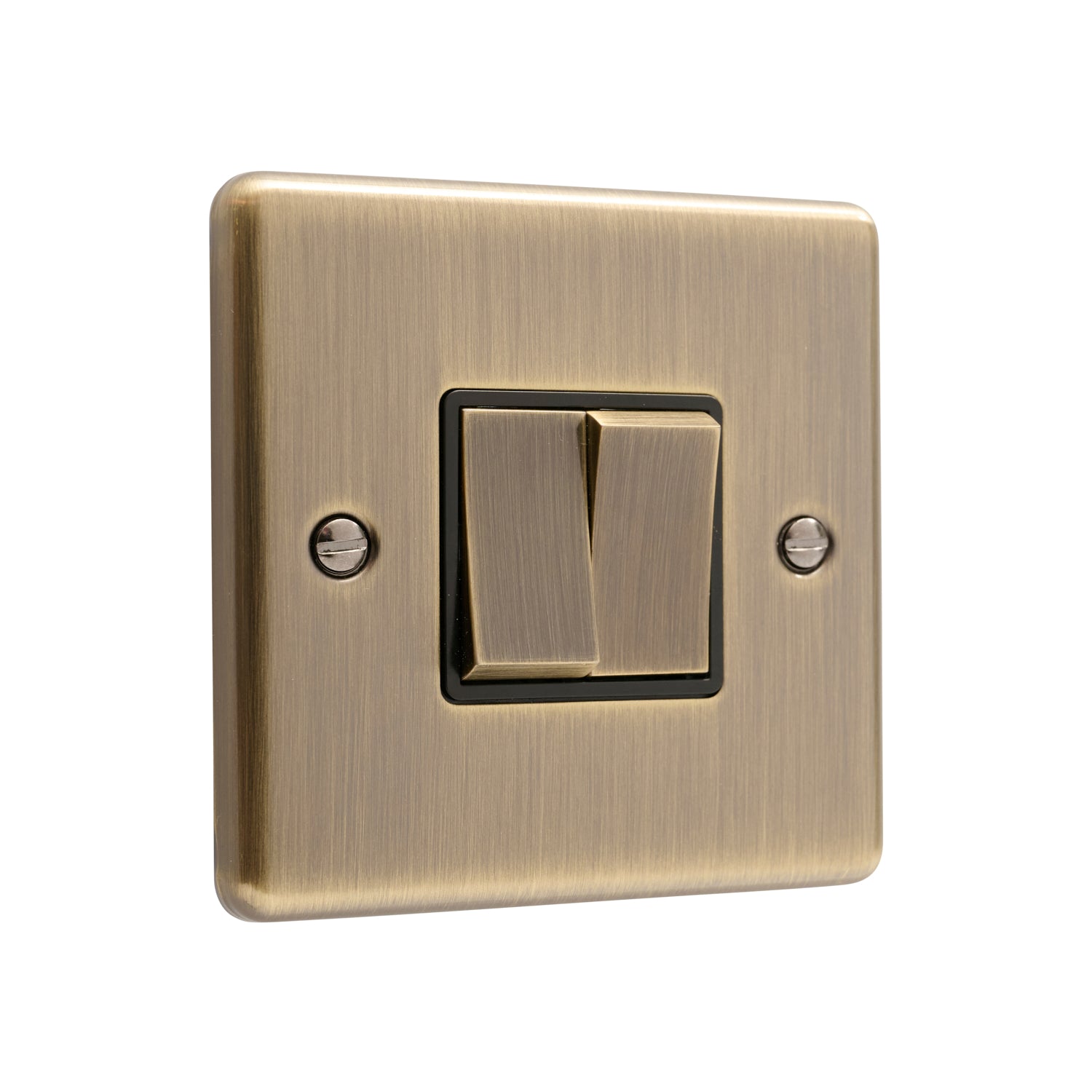 Windsor Antique Brass Light Switch 2 Gang 2 Way - W02AB