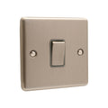 Windsor Brushed Steel 1 Gang Intermediate Light Switch W05BSG