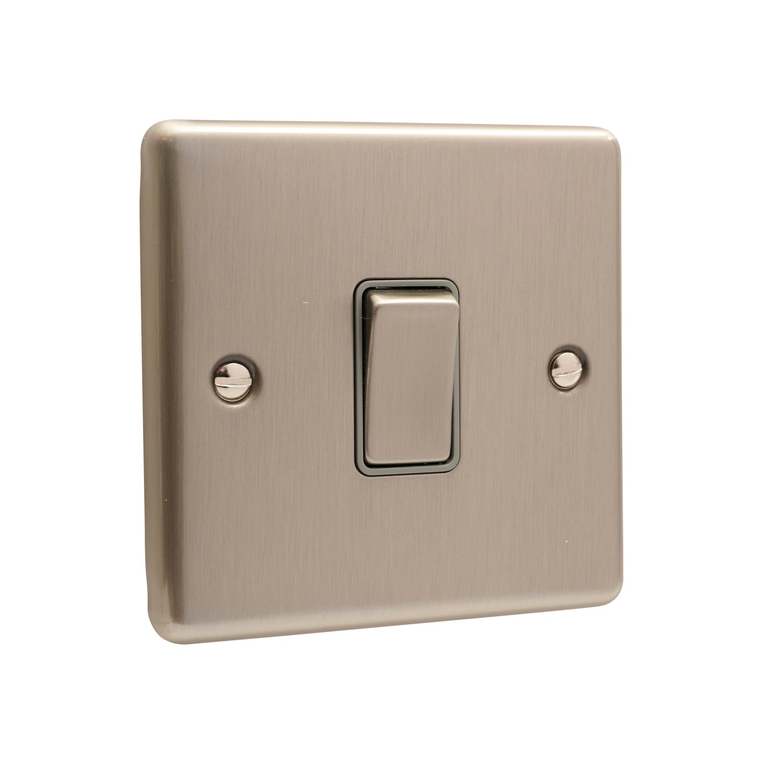 Windsor Brushed Steel 1 Gang Intermediate Light Switch W05BSG