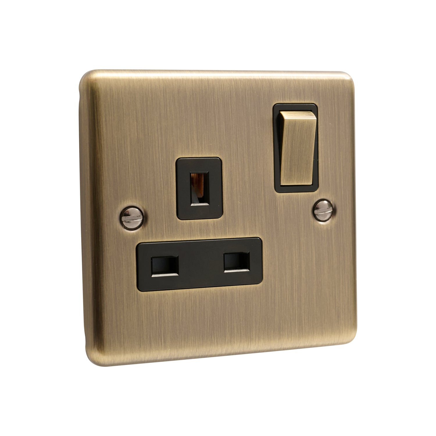 Windsor Antique Brass 13A DP Socket 1 Gang - W06AB