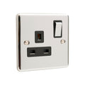 Polished Chrome Single 1 Gang 13a Socket - W06PCB