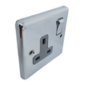Windsor Polished Chrome Single 1 Gang 13a Socket – W06PCG
