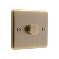 Windsor Antique Brass 1 Gang 400W Dimmer Switch - W22AB
