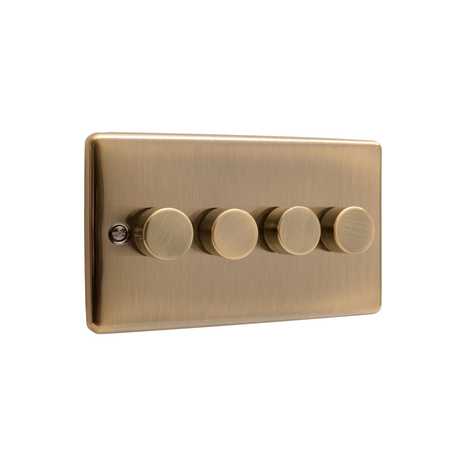 Windsor Antique Brass 4 Gang 250W Dimmer Switch - W13AB