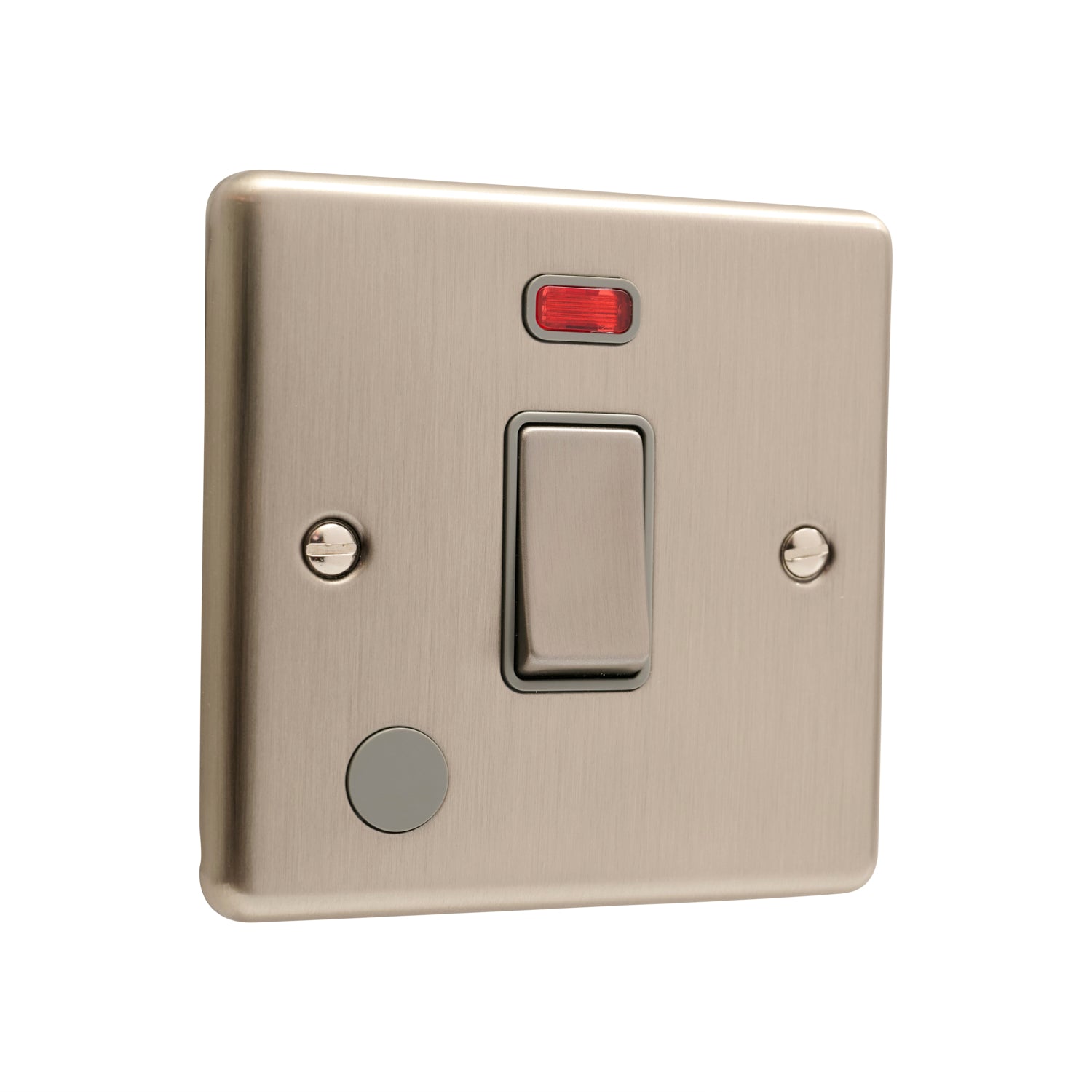 Windsor Brushed Steel 20A Double Pole Switch W37BSG
