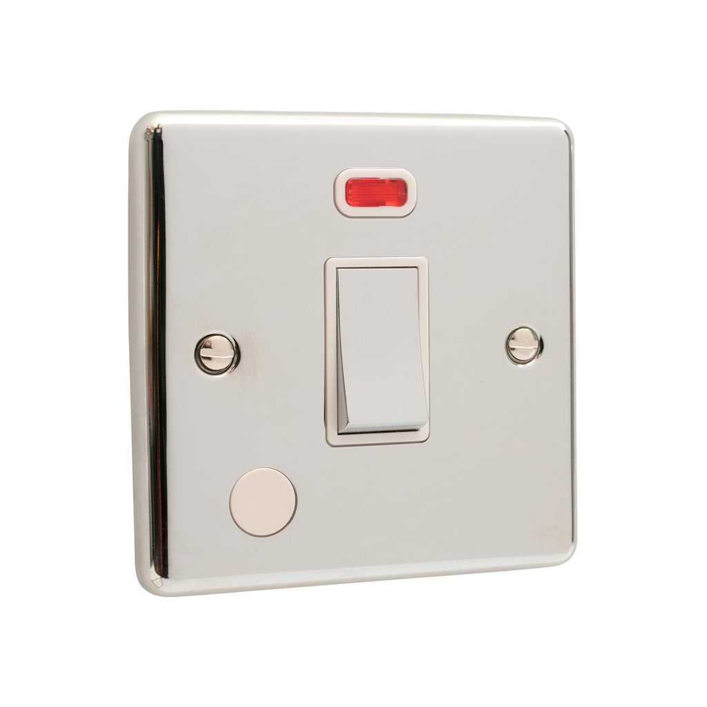 Polished Chrome 20A Double Pole Switch - W37PCW